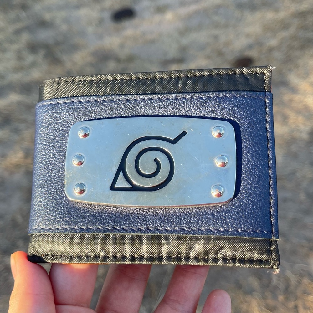 Naruto headband metal bi-fold wallet